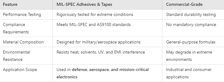 MIL-SPEC Tapes & Adhesives: Aerospace & Electronics Guide 
